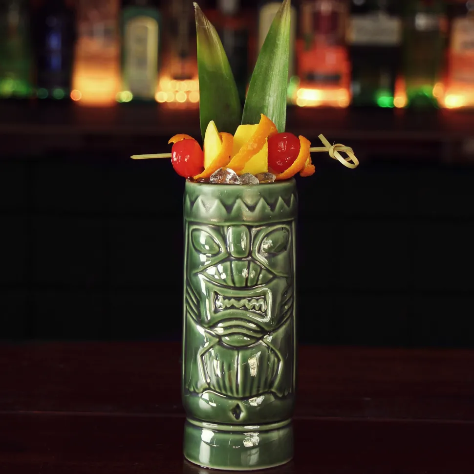Kubek Tiki Zielony Szaman ceramiczny 300 ml