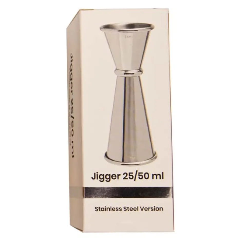 Miarka barmańska, jigger Steel 50-25 ml na prezent