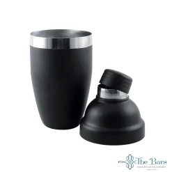 Shaker trzyczęściowy z sitkiem czarny 500 ml