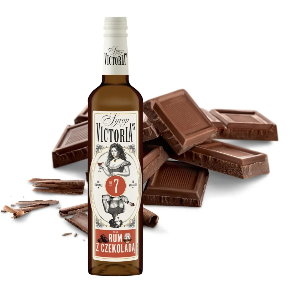 Syrop barmański, do drinków RUM Z CZEKOLADĄ 490 ml