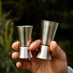 Zestaw shaker 3-częściowy i 4 miarki barmańskie