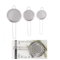 Zestaw 3 sitek do herbaty, sitko kuchenne średnice 12, 10 i 8 cm