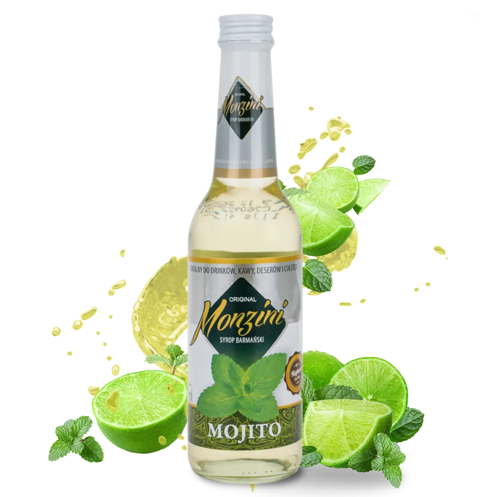 Zestaw 3 syropów do drinków Mojito, Grenadina, Blue Curacao 320 ml x 3 z książką PROSTE DRINKI i miarką 50 i 25 ml