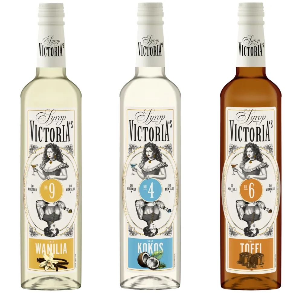 Zestaw 3 syropów do kawy Waniliowy, Kokos, Toffi 490ml x 3