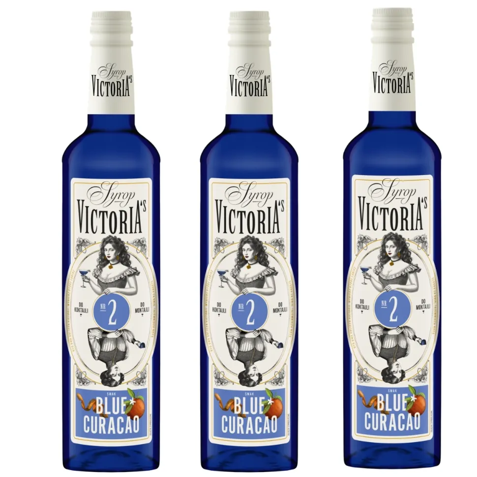 Zestaw 3 x Syrop BLUE CURACAO do drinków 490 ml