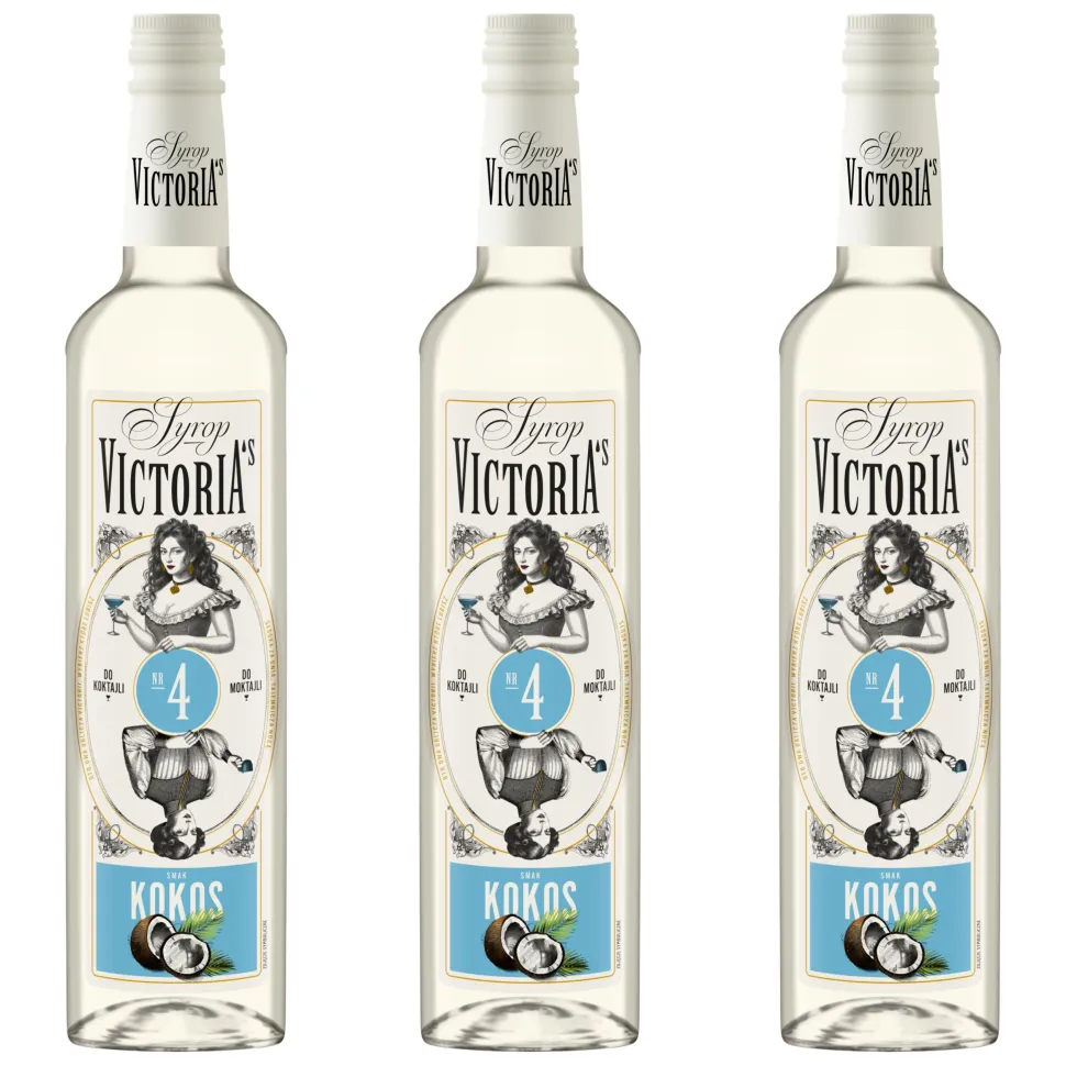 Zestaw 3 x Syrop KOKOSOWY do drinków 490 ml